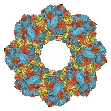 Vector Colored Floral Background Stock Illustration