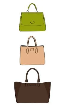 Vector colored handbags Stock Illustration
