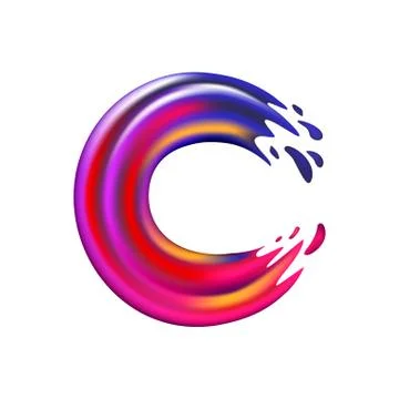 Vector colored mesh brush circle Stock Illustration