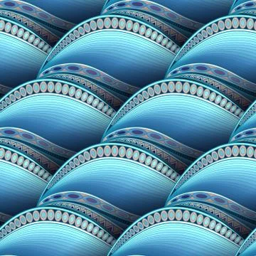 Vector Colored Wave Seamless Pattern Stock Illustration