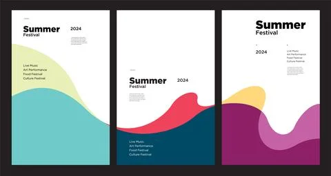 Vector colorful abstract fluid and dynamic poster Stock Illustration
