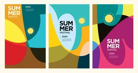 Vector colorful abstract fluid and dynamic poster Stock Illustration