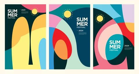Vector colorful abstract fluid and dynamic poster Stock Illustration