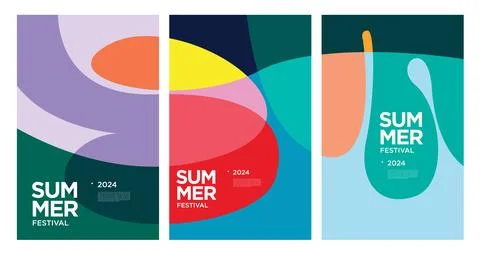 Vector colorful abstract fluid and dynamic poster Stock Illustration