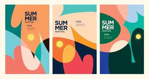 Vector colorful abstract fluid and dynamic poster Stock Illustration