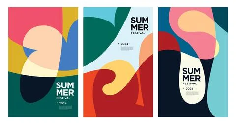 Vector colorful abstract fluid and dynamic poster Stock Illustration