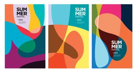 Vector colorful abstract fluid and dynamic poster Illustrazione stock