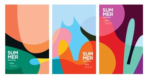 Vector colorful abstract fluid and dynamic poster Stock Illustration