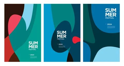 Vector colorful abstract fluid and dynamic poster Stock Illustration