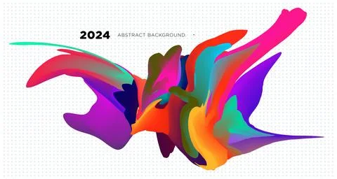 Vector colorful abstract fluid and  dynamic banner Illustrazione stock