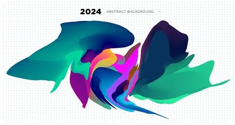 Vector colorful abstract fluid and  dynamic banner Stock Illustration
