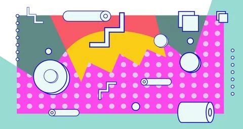 Vector colorful abstract fluid and  dynamic banner Stock Illustration