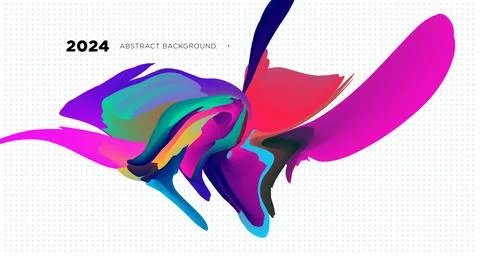 Vector colorful abstract fluid and  dynamic banner Stock Illustration