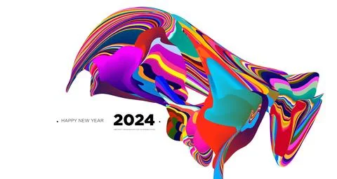 Vector colorful abstract fluid and  dynamic banner Stock Illustration