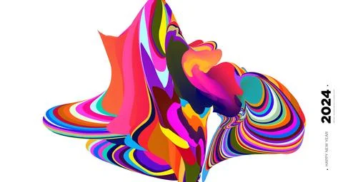 Vector colorful abstract fluid and  dynamic banner Stock Illustration