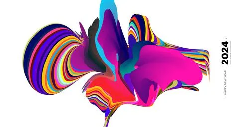 Vector colorful abstract fluid and  dynamic banner Stock Illustration
