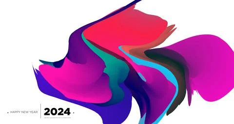 Vector colorful abstract fluid and  dynamic banner Stock Illustration
