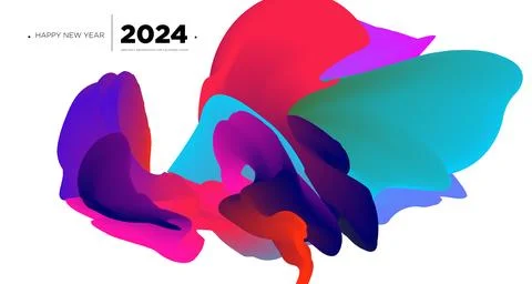 Vector colorful abstract fluid and  dynamic banner Stock Illustration