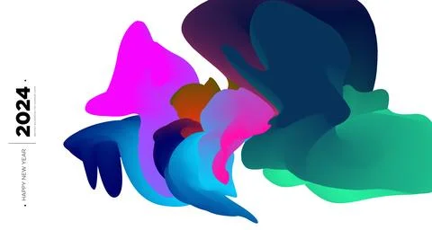 Vector colorful abstract fluid and  dynamic banner Stock Illustration