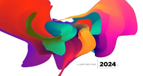 Vector colorful abstract fluid and  dynamic banner Illustrazione stock