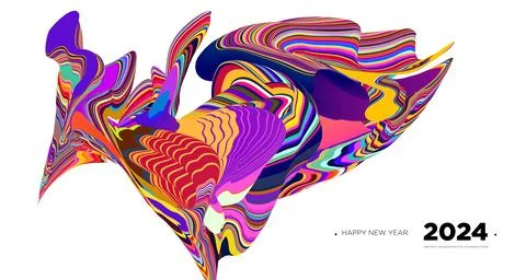 Vector colorful abstract fluid and  dynamic banner Stock Illustration