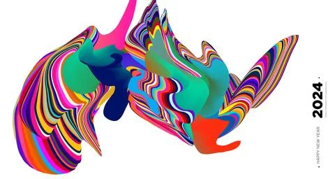 Vector colorful abstract fluid and  dynamic banner Stock Illustration