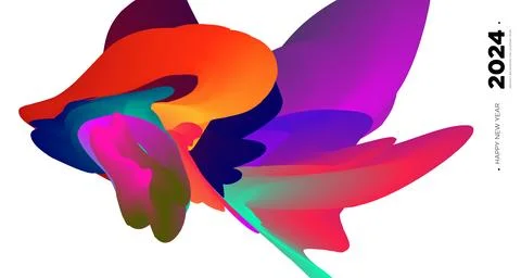 Vector colorful abstract fluid and  dynamic banner Illustrazione stock