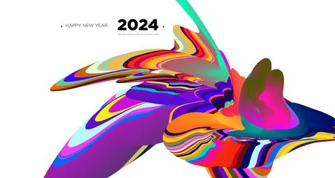 Vector colorful abstract fluid and  dynamic banner Stock Illustration