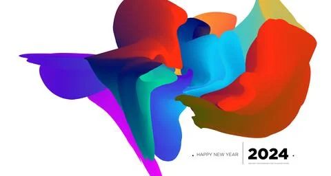 Vector colorful abstract fluid and  dynamic banner Stock Illustration