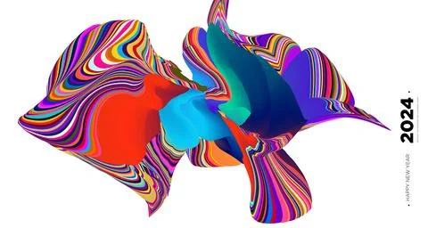 Vector colorful abstract fluid and  dynamic banner Stock Illustration