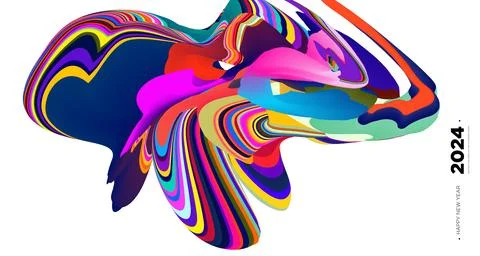 Vector colorful abstract fluid and  dynamic banner Stock Illustration