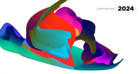 Vector colorful abstract fluid and  dynamic banner Stock Illustration