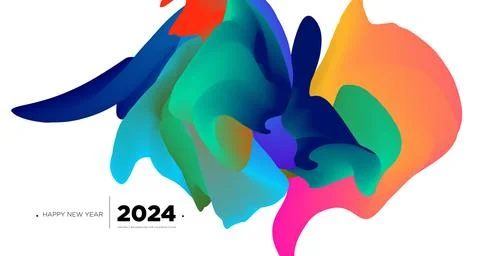 Vector colorful abstract fluid and  dynamic banner Illustrazione stock