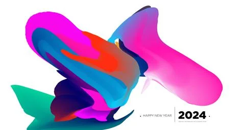 Vector colorful abstract fluid and  dynamic banner Illustrazione stock