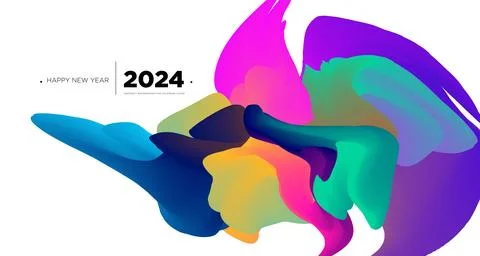 Vector colorful abstract fluid and  dynamic banner Stock Illustration