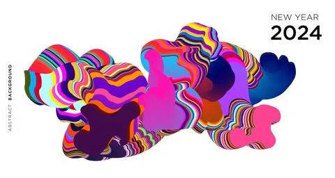 Vector colorful abstract fluid and  dynamic banner Stock Illustration