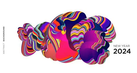 Vector colorful abstract fluid and  dynamic banner Stock Illustration