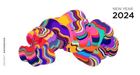 Vector colorful abstract fluid and  dynamic banner Stock Illustration