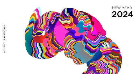 Vector colorful abstract fluid and  dynamic banner Stock Illustration