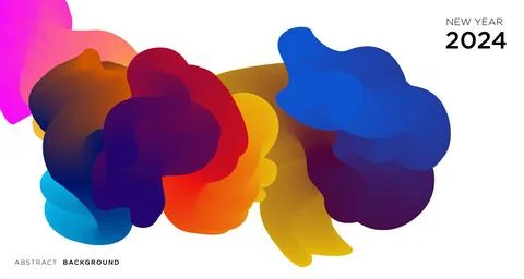 Vector colorful abstract fluid and  dynamic banner Stock Illustration