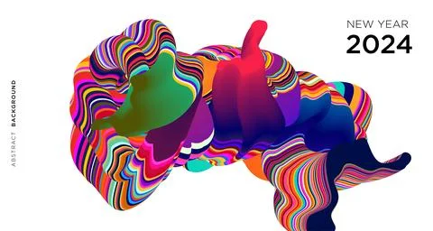 Vector colorful abstract fluid and  dynamic banner Stock Illustration