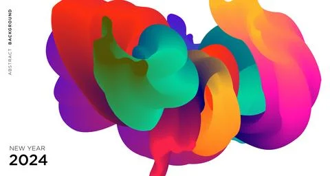 Vector colorful abstract fluid and  dynamic banner Stock Illustration