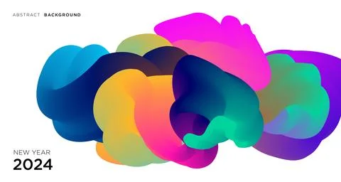 Vector colorful abstract fluid and  dynamic banner Illustrazione stock