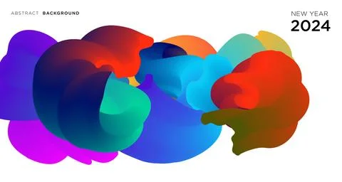 Vector colorful abstract fluid and  dynamic banner Stock Illustration