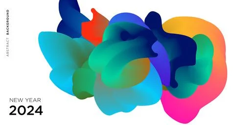 Vector colorful abstract fluid and  dynamic banner Stock Illustration