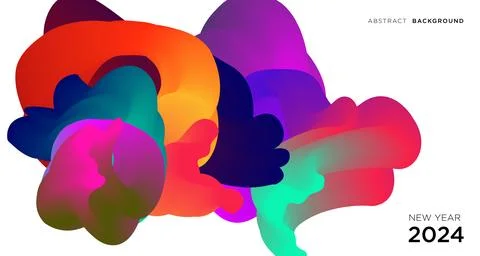 Vector colorful abstract fluid and  dynamic banner Illustrazione stock
