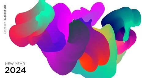 Vector colorful abstract fluid and  dynamic banner Stock Illustration