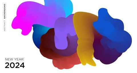 Vector colorful abstract fluid and  dynamic banner Stock Illustration