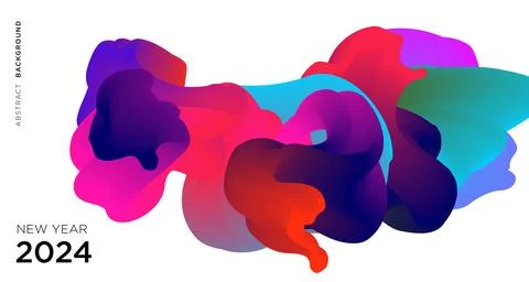 Vector colorful abstract fluid and  dynamic banner Illustrazione stock