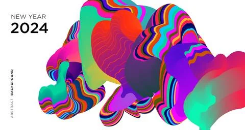 Vector colorful abstract fluid and  dynamic banner Stock Illustration